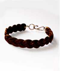 LÄDER  ARMBAND, DUBBELFLÄTA