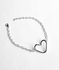 OPEN HEART ARMBAND, SILVER