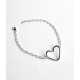 OPEN HEART ARMBAND, SILVER