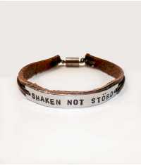 "SHAKEN NOT STÖRD" LÄDER ARMBAND