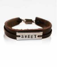 "SWEET" LÄDER ARMBAND