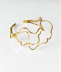 WAVES GULD ARMBAND, STOR