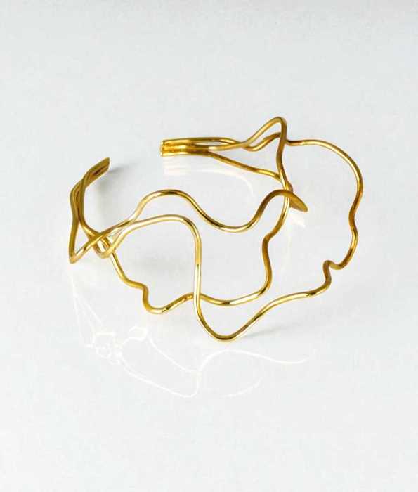 WAVES GULD ARMBAND, STOR