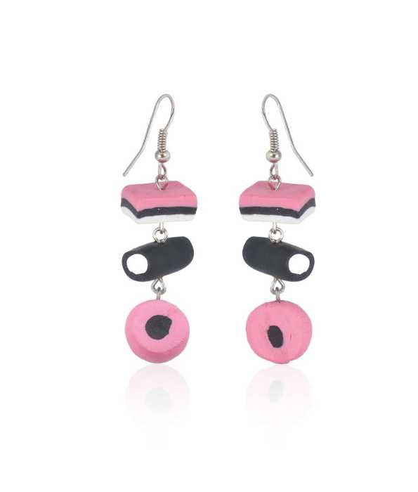 BASSETS ÖRHÄNGEN, ROSA-LÅNG