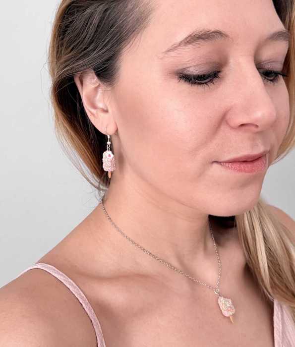 GLASS ÖRHÄNGEN, KONFETTI