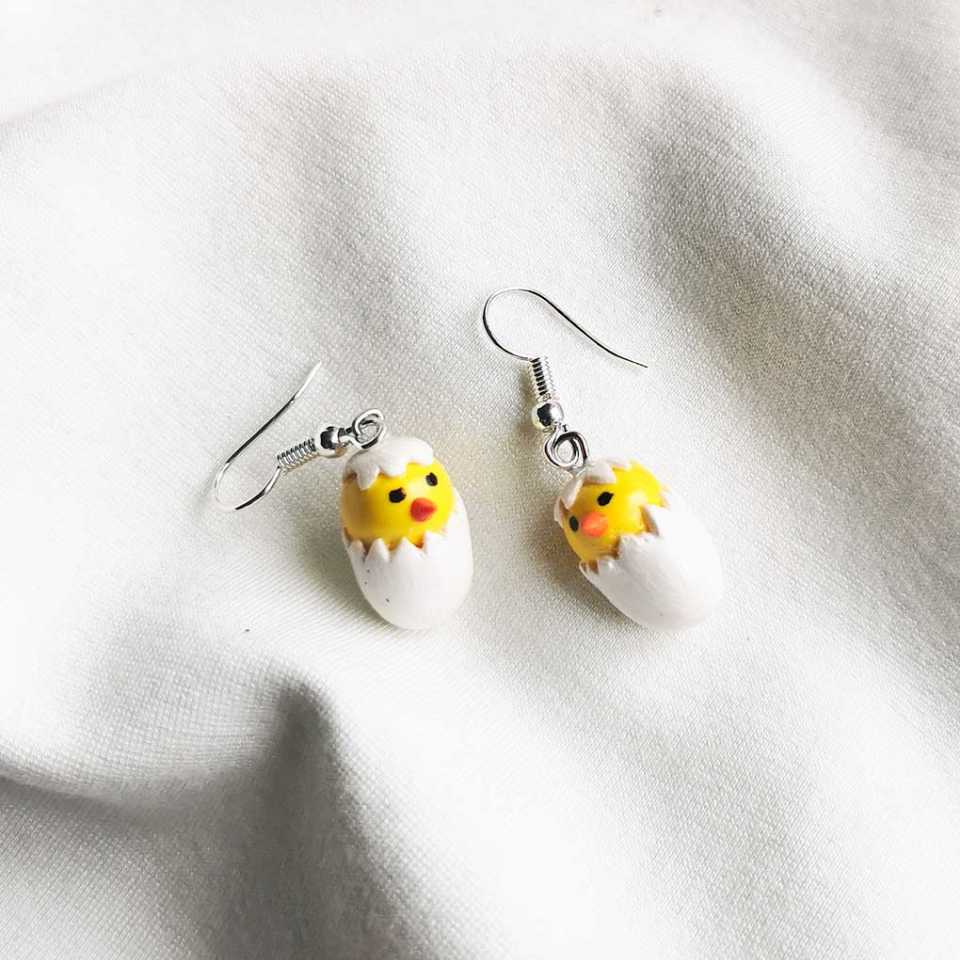 Easter Chick Earrings from Jewelry by Moette