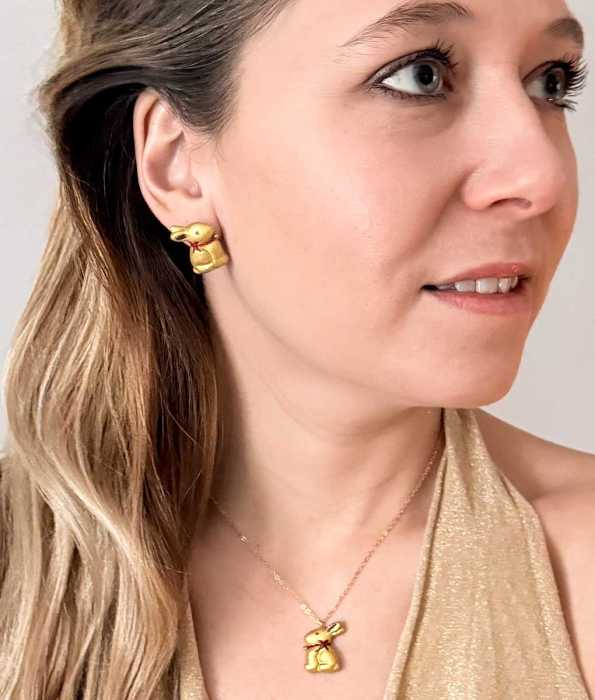 PÅSKHARE ÖRHÄNGEN, GULD