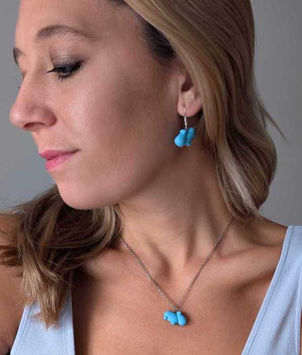 HEFFAKLUMP ÖRHÄNGEN, FLODIS-STOR