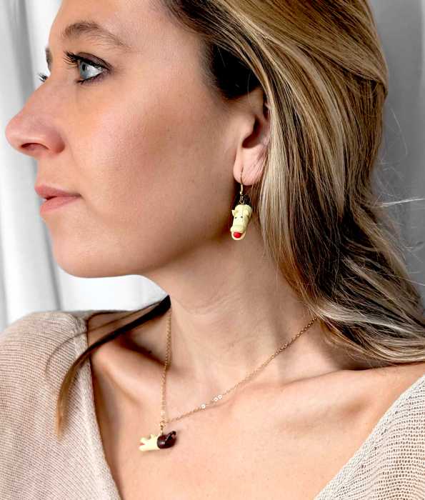 MARZIPAN GRIS ÖRHÄNGEN