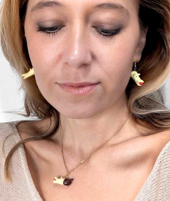 MARZIPAN GRIS ÖRHÄNGEN