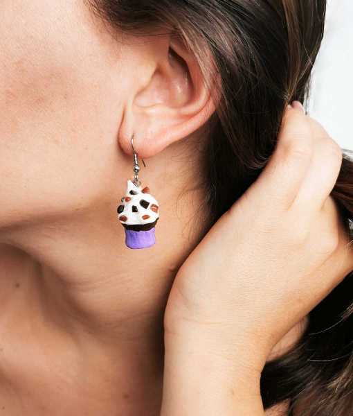 MUFFINS ÖRHÄNGEN, CHOKLAD BITAR