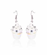 MUFFINS ÖRHÄNGEN, VIT GLASYR