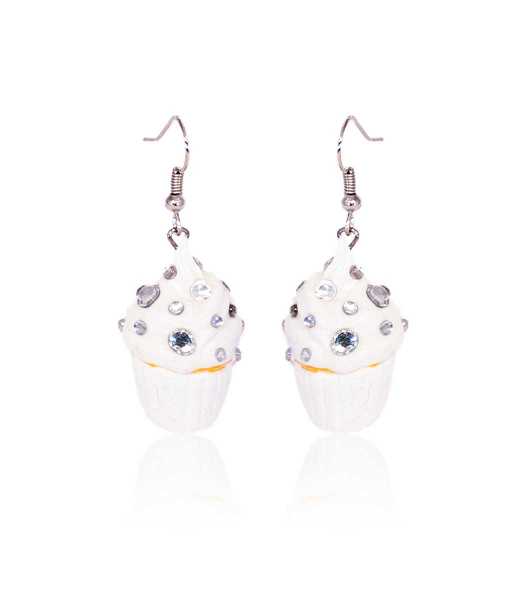 MUFFINS ÖRHÄNGEN, VIT GLASYR