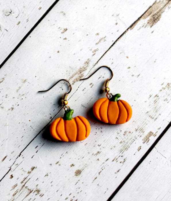PUMPA PLATTA ÖRHÄNGEN, ORANGE-LITEN