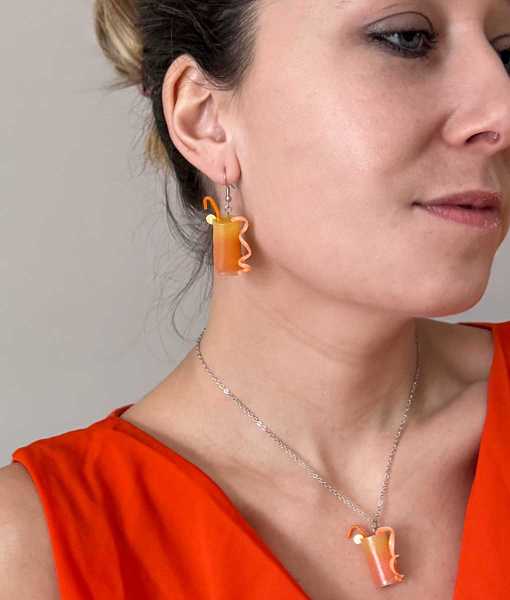 TEQUILA SUNRISE ÖRHÄNGEN, STOR