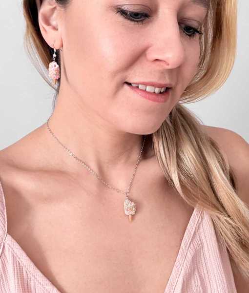 PINNGLASS HALSBAND, KONFETTI