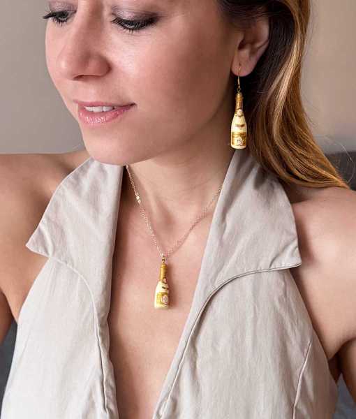 CHAMPAGNE HALSBAND, CRYSTAL