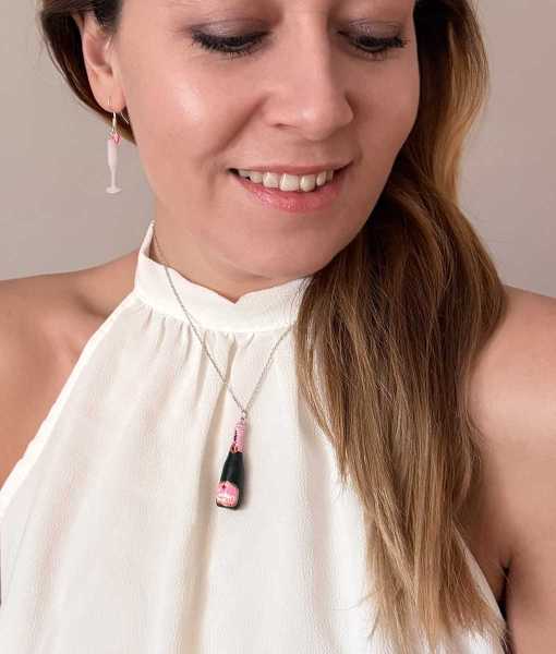 CHAMPAGNE HALSBAND, ROSA