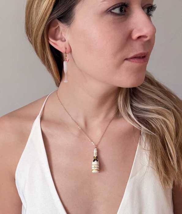 CHAMPAGNE HALSBAND, VIT