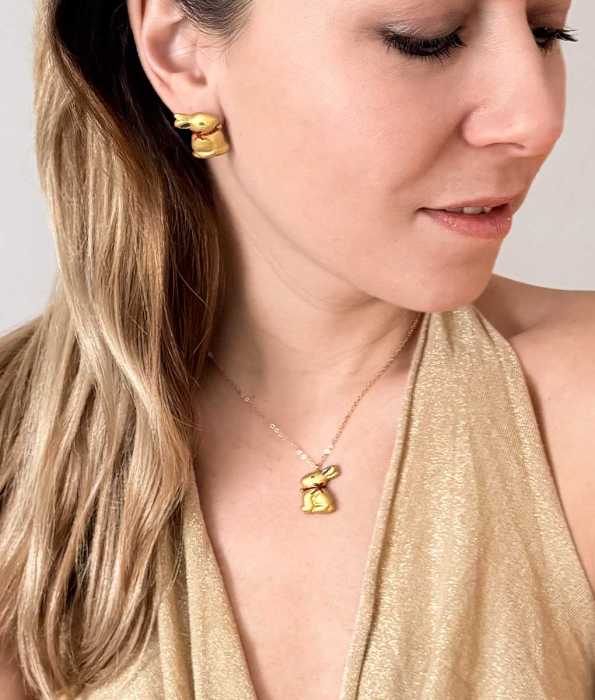 PÅSKHARE HALSBAND, GULD