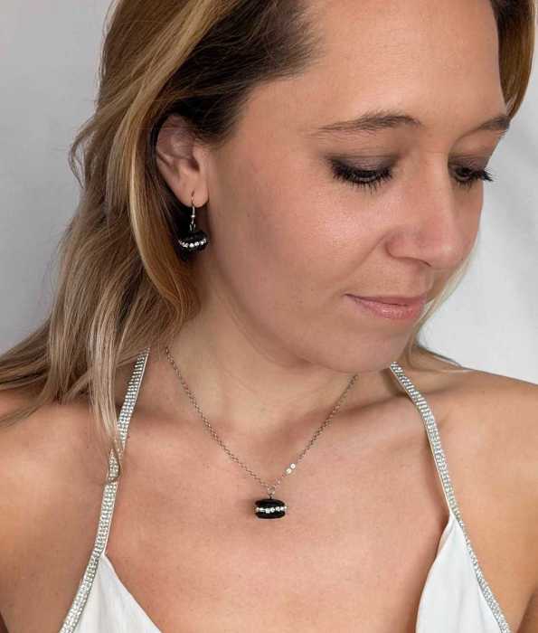 MACARON STRASS HALSBAND, LITEN