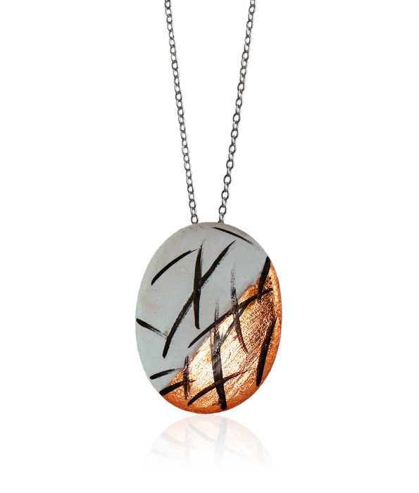 OVAL BETONG HALSBAND, LINJER