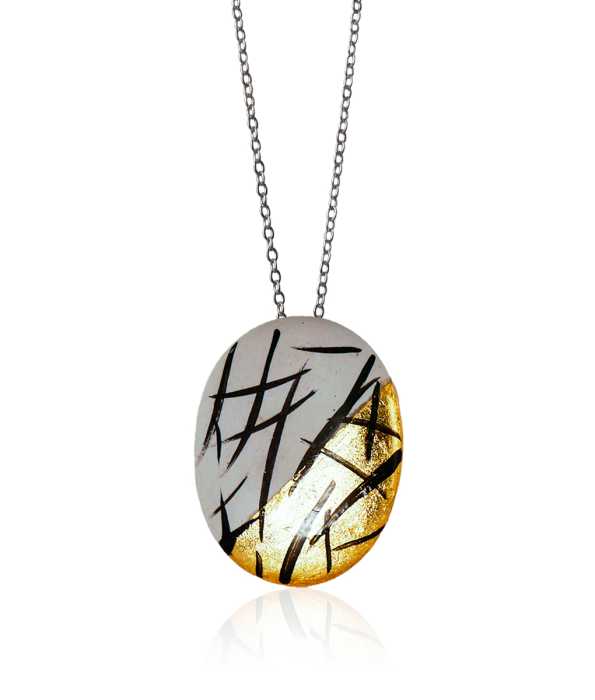 OVAL BETONG HALSBAND, LINJER