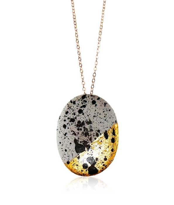 OVAL BETONG HALSBAND, STÄNK