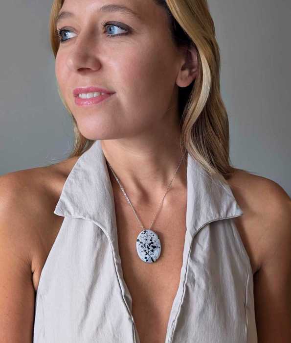 OVAL BETONG HALSBAND, STÄNK