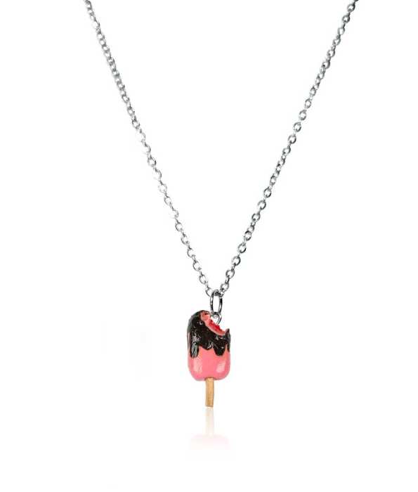 PINNGLASS HALSBAND, ROSA