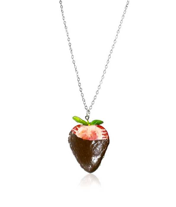 JORDGUBBE HALSBAND, DOPPAD-HALV-STOR