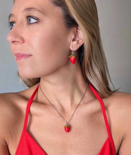 JORDGUBBE HALSBAND, LITEN