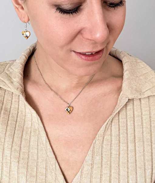 VÅFFLA HJÄRTA HALSBAND