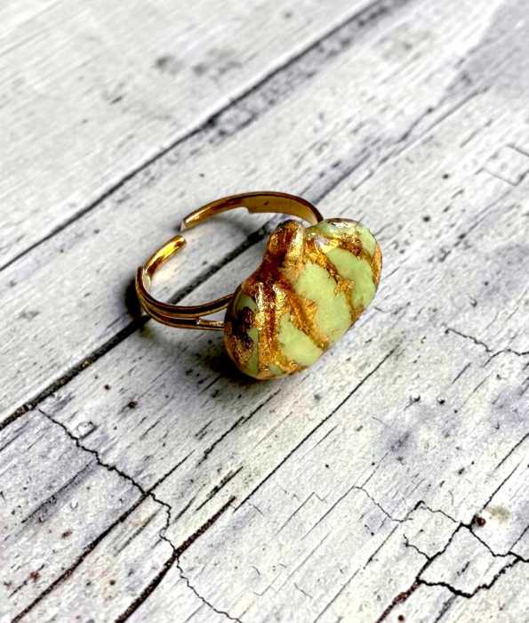 PUMPA RING, GRÖN/GULD