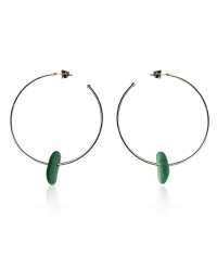 BEACH GLASS CIRCLE ÖRHÄNGEN, STORA