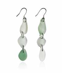 BEACH GLASS TRIPPEL ÖRHÄNGEN