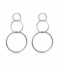 BUBBLES ÖRHÄNGEN, TRIPPEL SILVER