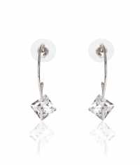 CRYSTAL LOOP ÖRHÄNGEN, SILVER