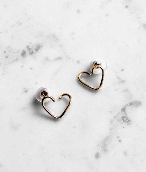 OPEN HEART ÖRHÄNGEN, GULD-SMÅ