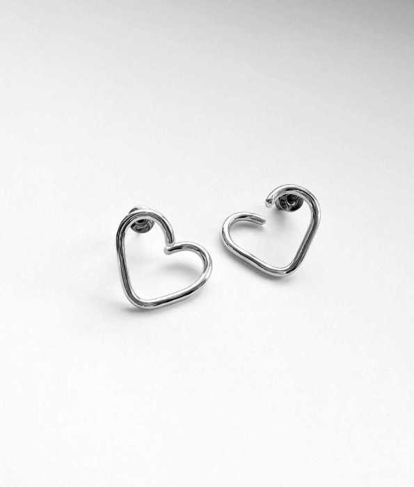 OPEN HEART ÖRHÄNGEN, SILVER-SMÅ