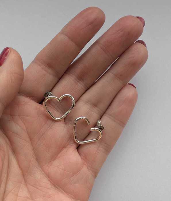 OPEN HEART ÖRHÄNGEN, SILVER-SMÅ