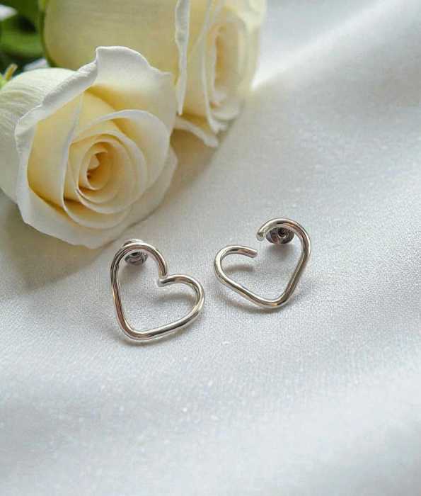 OPEN HEART ÖRHÄNGEN, SILVER-SMÅ