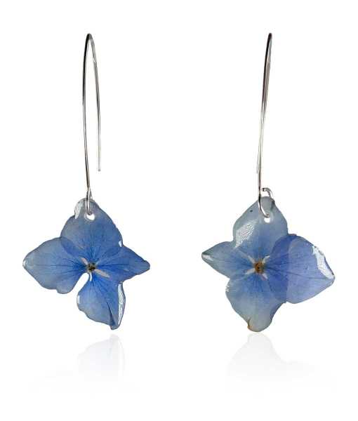 HORTENSIA ÖRHÄNGEN, STORA-BLÅ, KROK-S