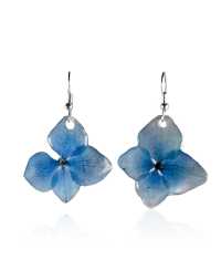 HORTENSIA ÖRHÄNGEN, STORA-BLÅ, KROK-L