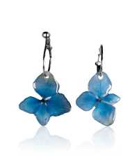 HORTENSIA ÖRHÄNGEN, STORA-BLÅ, RING-L