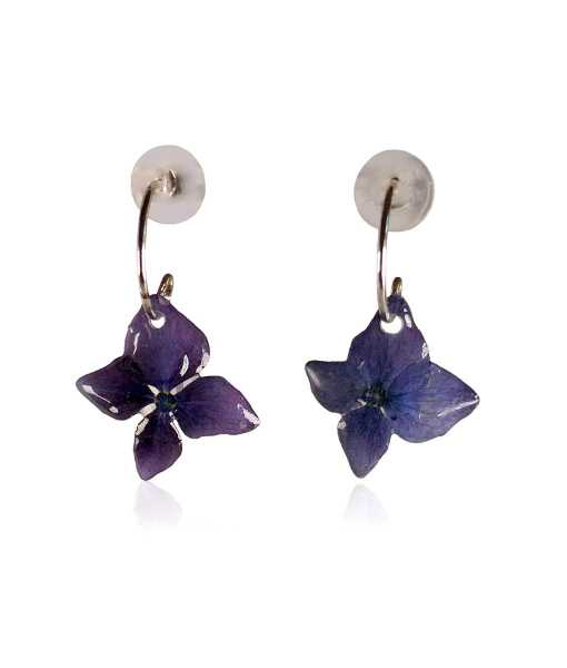 HORTENSIA ÖRHÄNGEN, RING-SMÅ-LILA