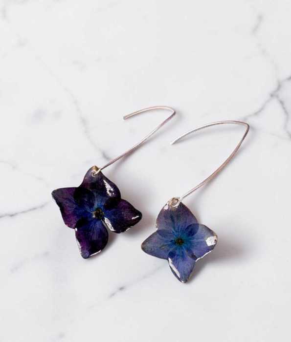 HORTENSIA ÖRHÄNGEN, STORA-LILA