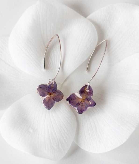 HORTENSIA ÖRHÄNGEN, SMÅ-LILA