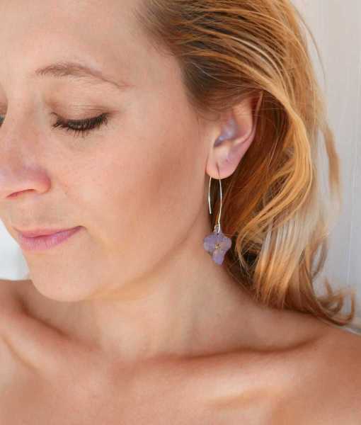 HORTENSIA ÖRHÄNGEN, SMÅ-LILA