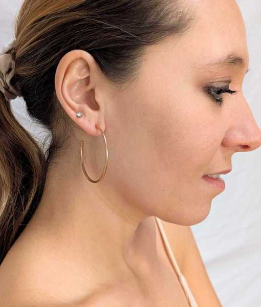 HULA HOOP CREOLER, STORA-GULD